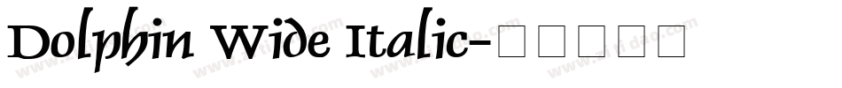 Dolphin Wide Italic字体转换